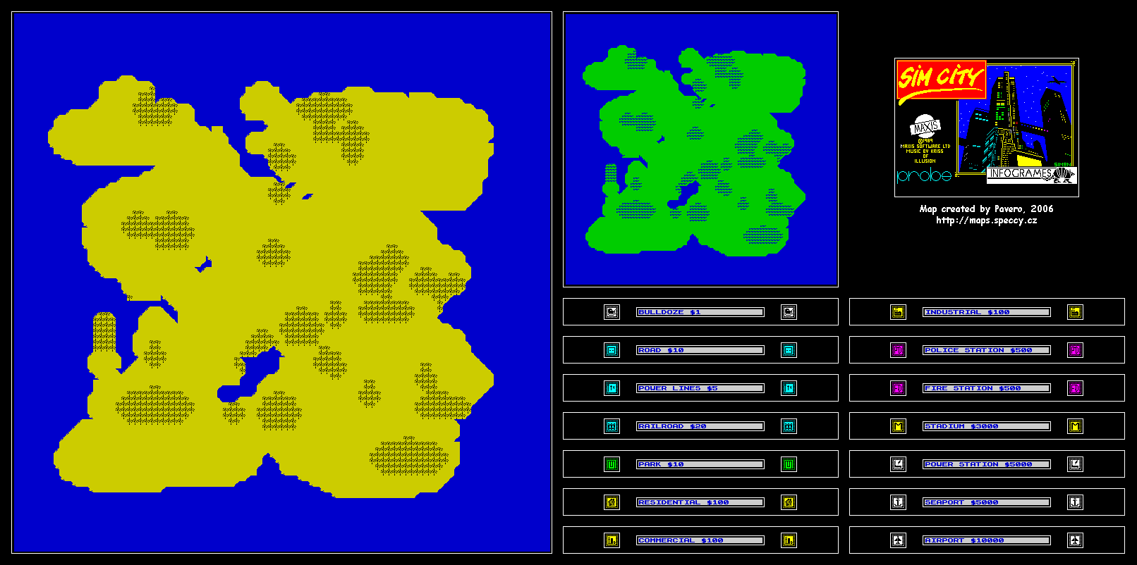 Screen from Sim City