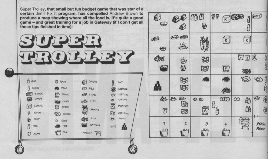 Screen from Super Trolley