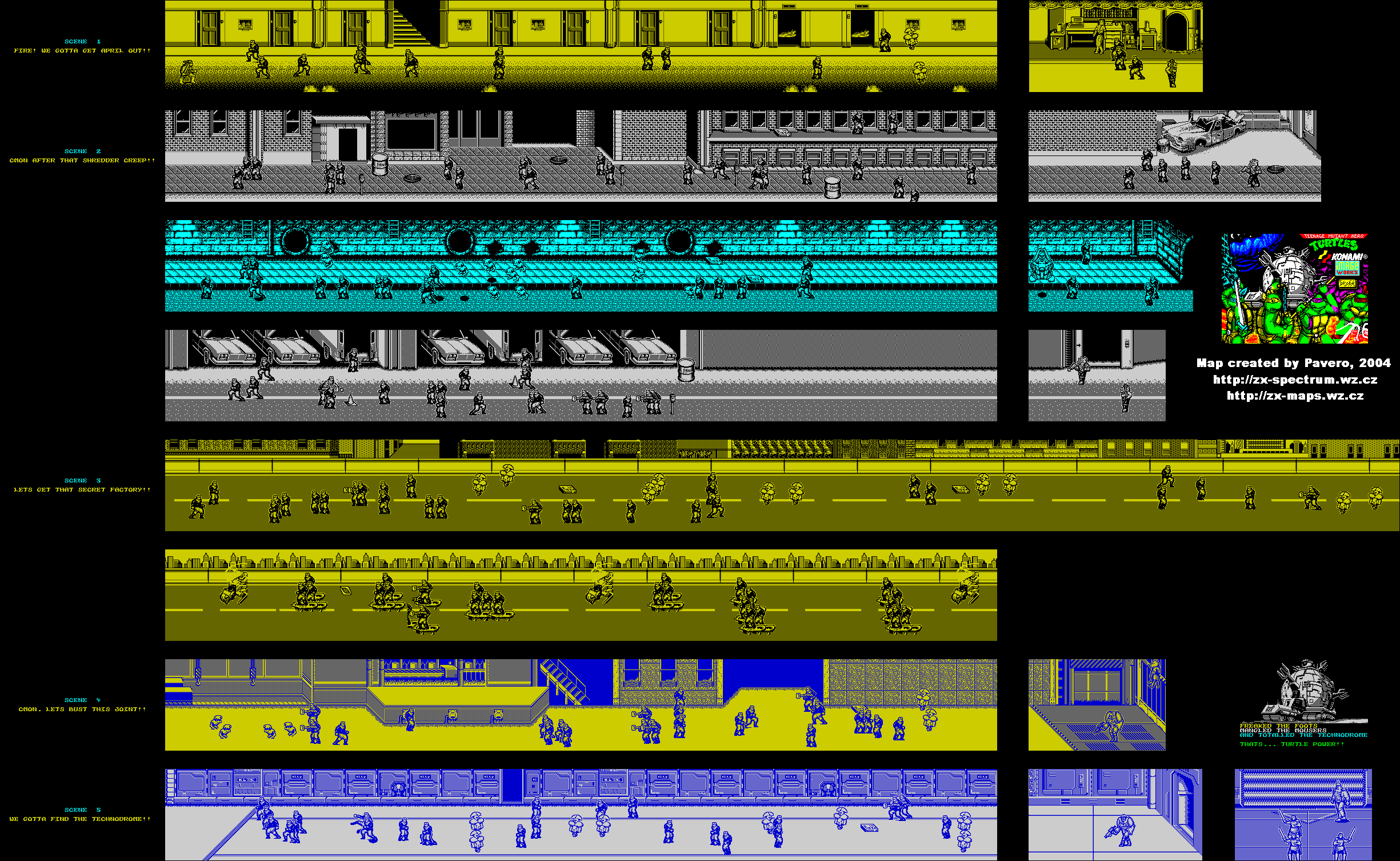 Screen from Teenage Mutant Hero Turtles - The Coin-Op