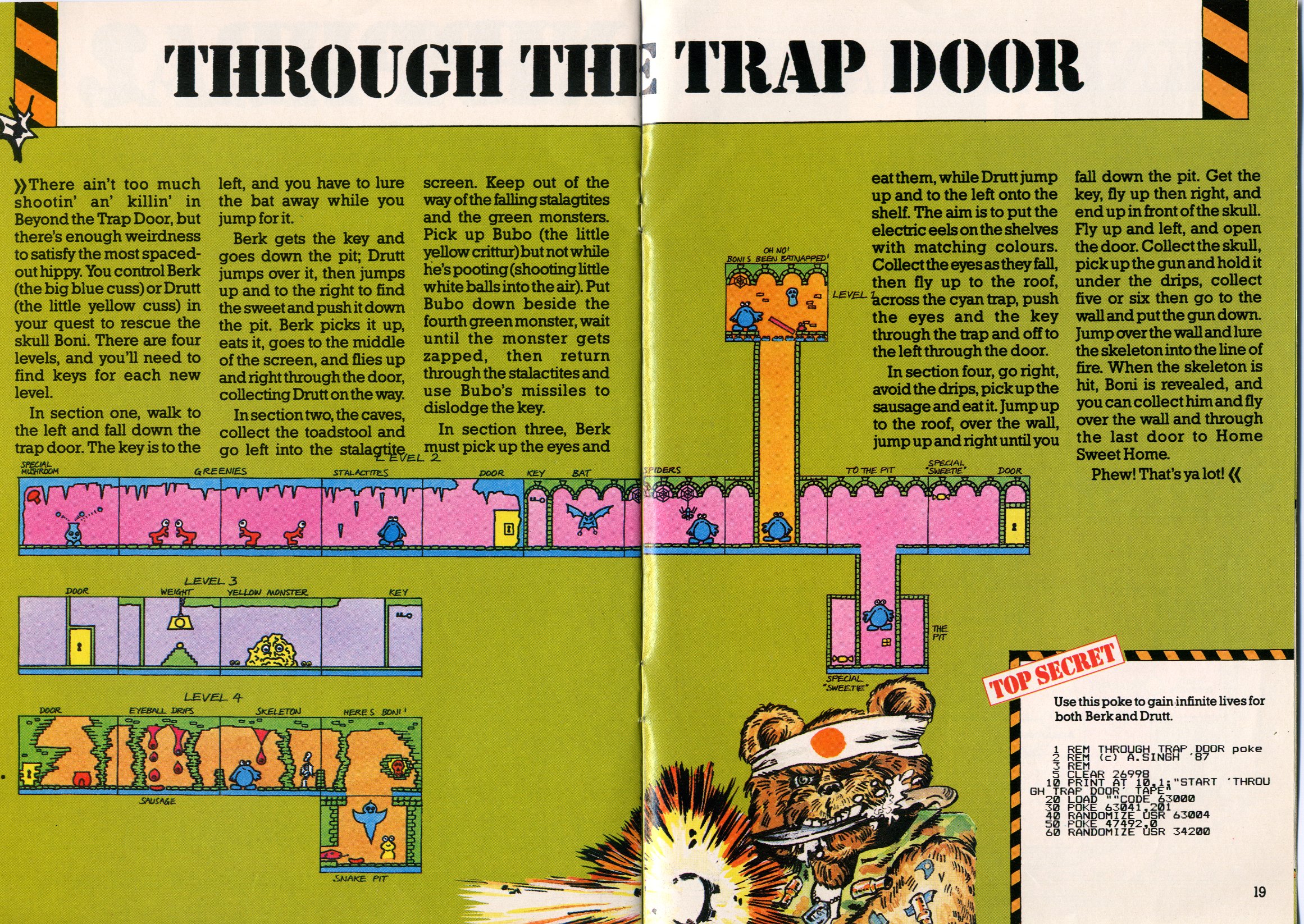 Screen from Through the Trap Door