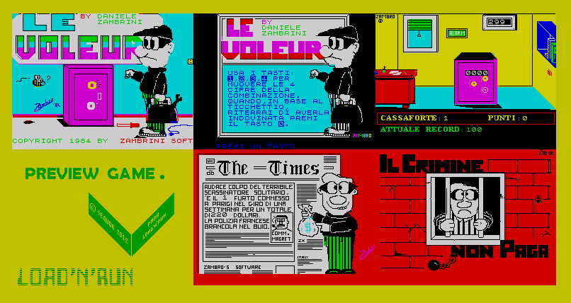 Screen from Le Voleur
