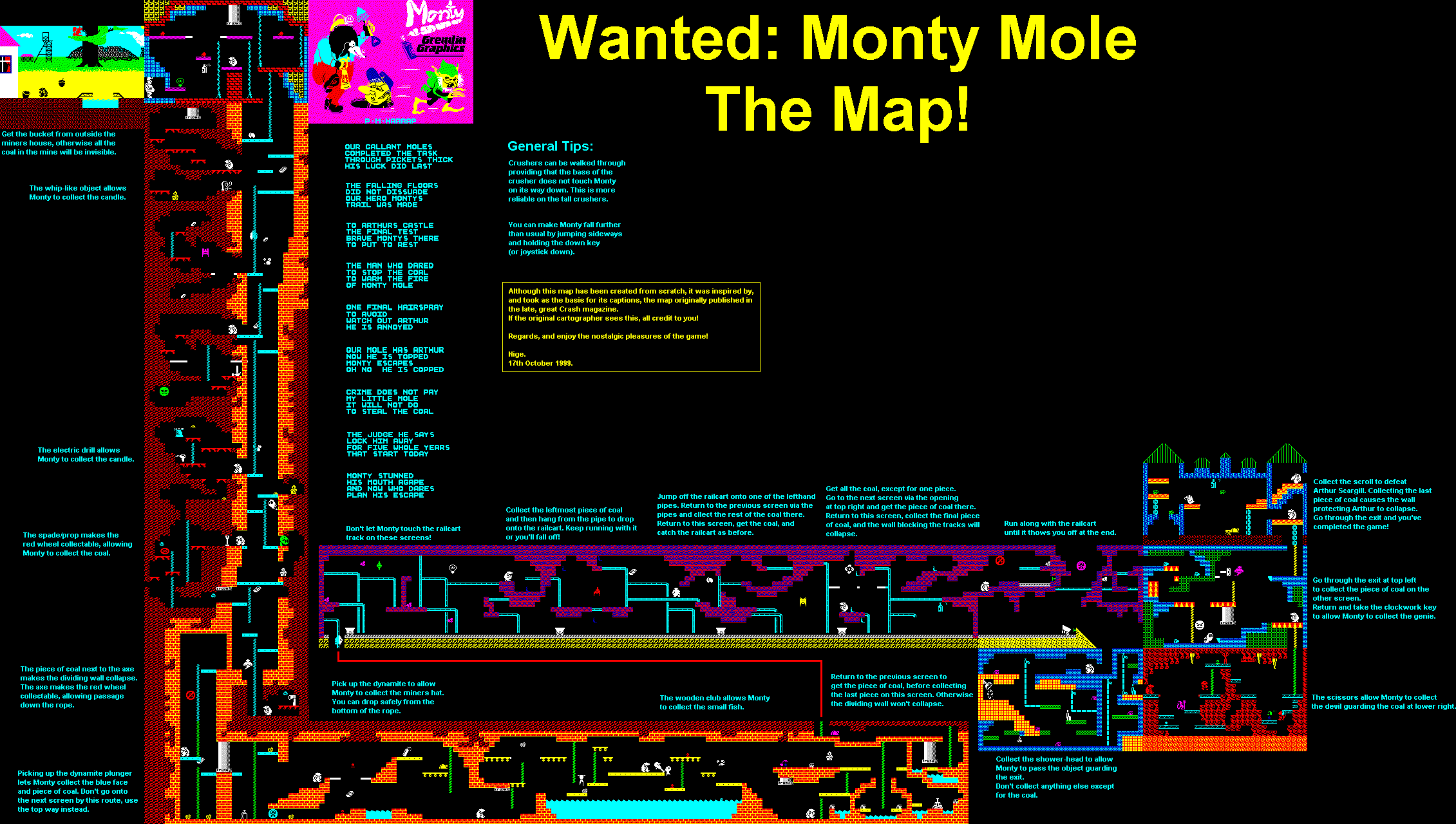 Screen from Wanted: Monty Mole