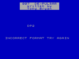 Screen from 007 De-Pulsar