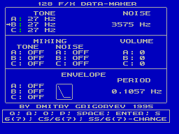 Screen from 128 F/X Data-Maker