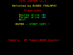 Screen from 12TK Copyer