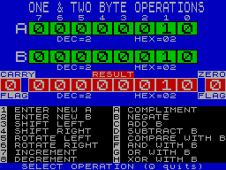 Screen from The 16/48 Machine Code Tutor