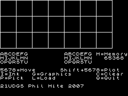 Screen from 21UDGS