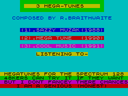 Screen from 3 Mega Tunes