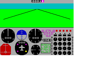 Screen from 747 Flight Simulator