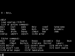 Screen from ALASM