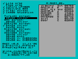 Screen from ANSI Viewer/Player