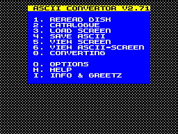 Screen from ASCII Convertor