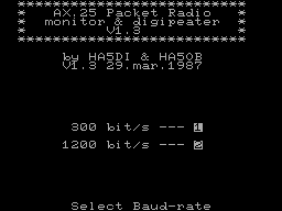 Screen from AX.25 Packet Radio