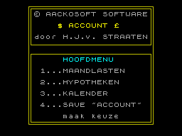 Screen from Account