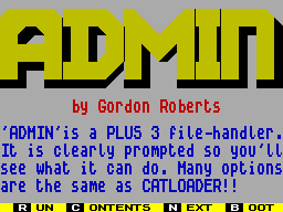 Screen from Admin