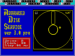 Screen from Advanced Disk Service