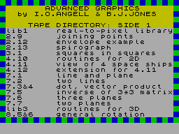 Screen from Advanced Graphics with the Sinclair ZX Spectrum