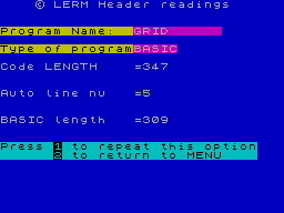 Screen from Advanced Header Reader