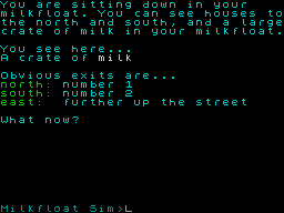 Screen from The Advanced Milkfloat Simulator