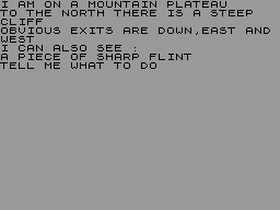 Screen from Adventure A: Planet of Death