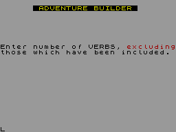 Screen from Adventure Builder System