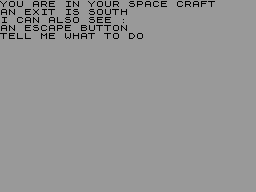 Screen from Adventure C: Ship of Doom