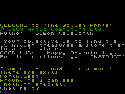 Screen from Adventure E: Golden Apple
