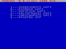 Screen from Agenda