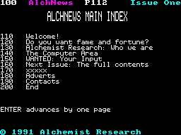 Screen from AlchNews 01