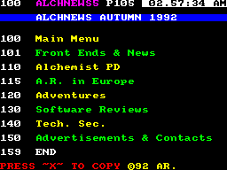 Screen from AlchNews 05
