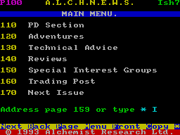 Screen from AlchNews 07