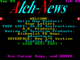 Screen from AlchNews 09