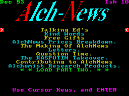 Screen from AlchNews 10