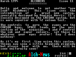Screen from AlchNews 11