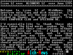 Screen from AlchNews 12