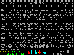 Screen from AlchNews 14