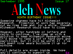 Screen from AlchNews 17