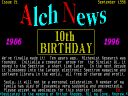 Screen from AlchNews 21