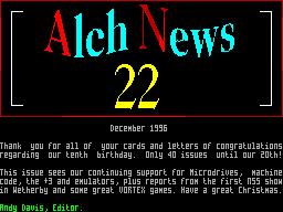 Screen from AlchNews 22