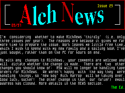 Screen from AlchNews 25