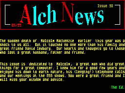 Screen from AlchNews 30