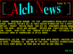 Screen from AlchNews 31