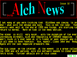 Screen from AlchNews 32
