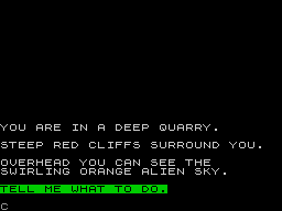 Screen from Alien Adventure