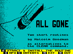 Screen from All Gone