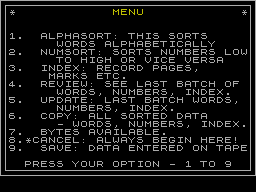 Screen from Alpha-Num