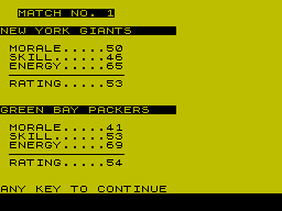 Screen from American Football