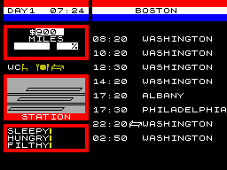 Screen from Amtrak Rail Pass