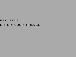 Screen from Anagram