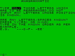 Screen from Anagrammatic